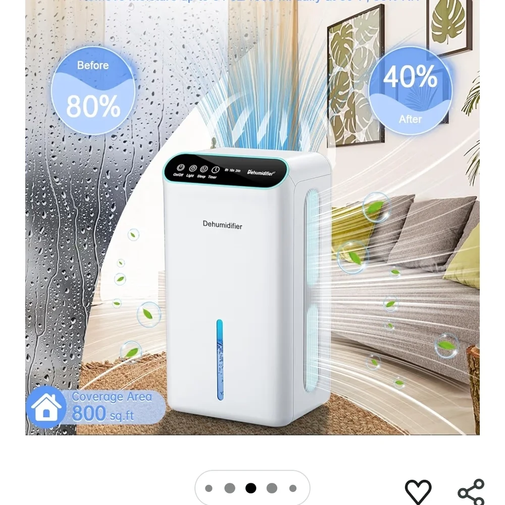 White Dehumidifier with LED Display - Picture 4 of 7